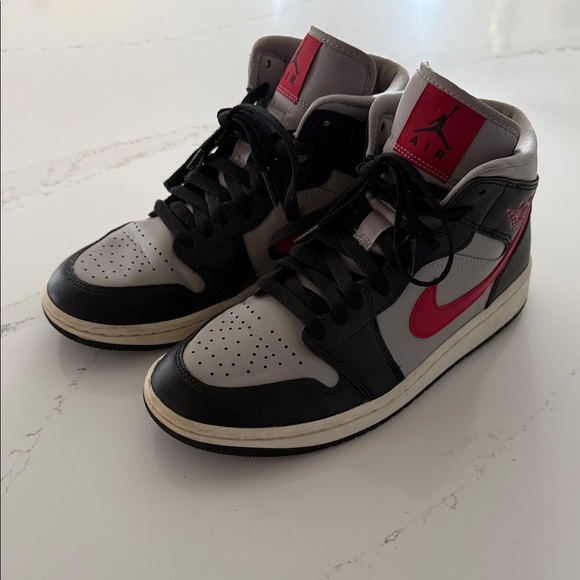 Jordan Shoes - Jordan Women’s High-Top Sneakers in Black, Gray & Red